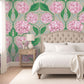 Carolina Rose Hydrangea Printed Clay-Coated Wallpaper