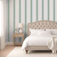 Carolina Sky Stripes Printed Grasscloth Wallpaper